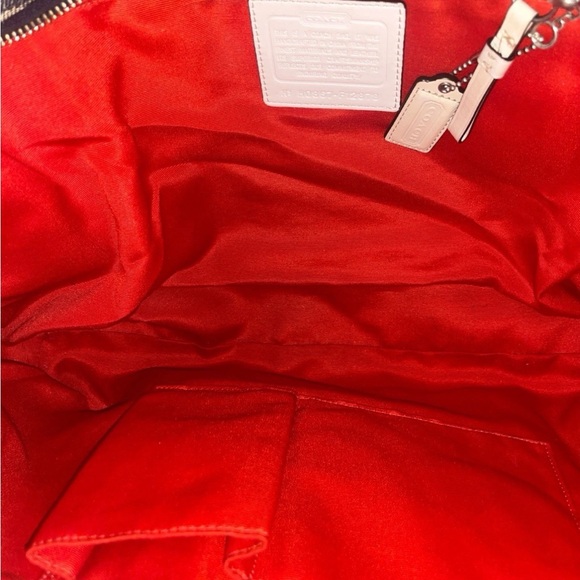 Vintage COACH  Signature Tote Bag/Shoulder Bag -Blue Denim Canvas Leather - Picture 8 of 10